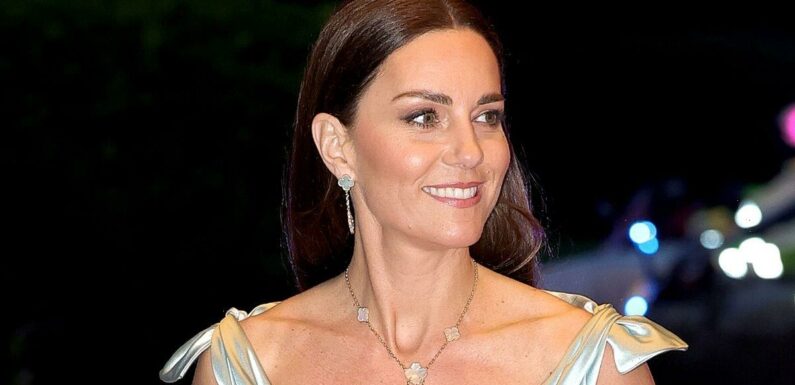 Kate’s clever styling to make sure no bra straps or knicker lines show