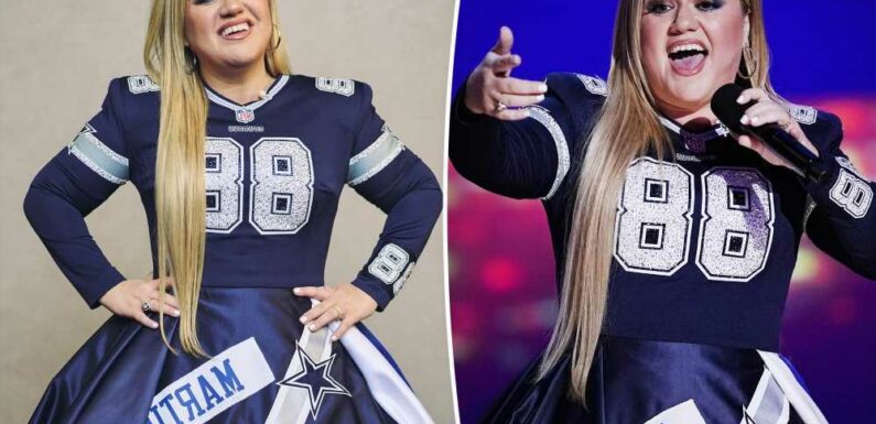Kelly Clarkson wears Dallas Cowboys jersey dress as first female NFL Honors host