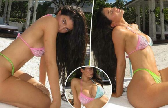 Kylie Jenner smolders in bedazzled Chanel thong bikini worth $10K