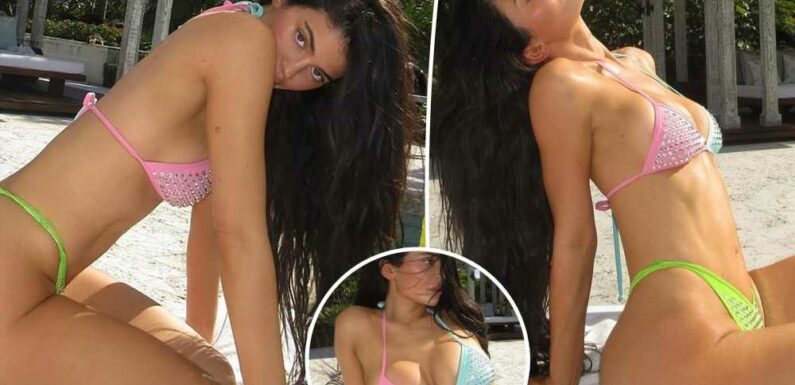 Kylie Jenner smolders in bedazzled Chanel thong bikini worth $10K
