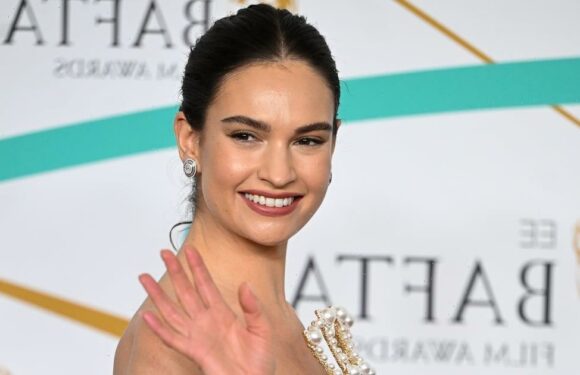 Lily James Wows in an Ultra Plunging White Gown at the 2023 BAFTAs