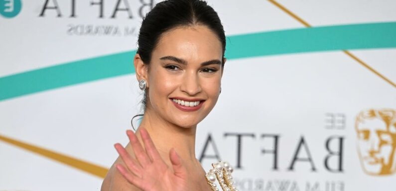 Lily James Wows in an Ultra Plunging White Gown at the 2023 BAFTAs