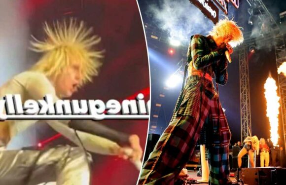 Machine Gun Kelly says getting electrocuted during Super Bowl gig ‘was a first’