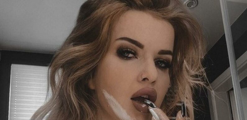 Model earns fortune by eating yoghurt and lathering entire naked body in it