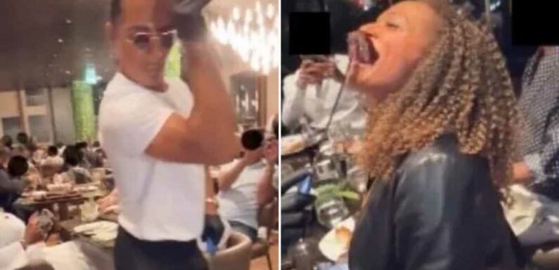 Moment Salt Bae feeds world’s most wanted billionaire Isabel Dos Santos as 'fraudster' dodges cops on luxury trips | The Sun