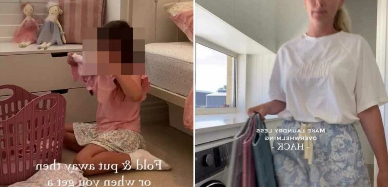 Mum-of-three shares the clever way she makes her mountains of laundry way less overwhelming & gets her kids involved too | The Sun