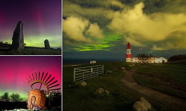 Northern lights illuminate skies across UK