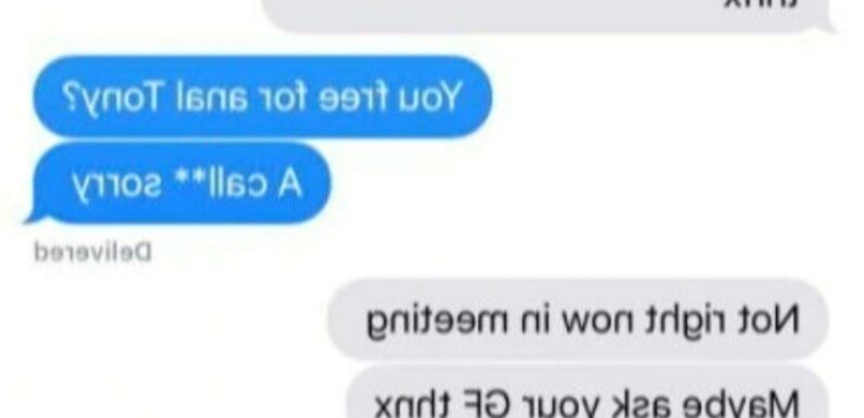 Office worker's text mistake leaves him cringing with embarrassment after sending boss a very sexy message | The Sun