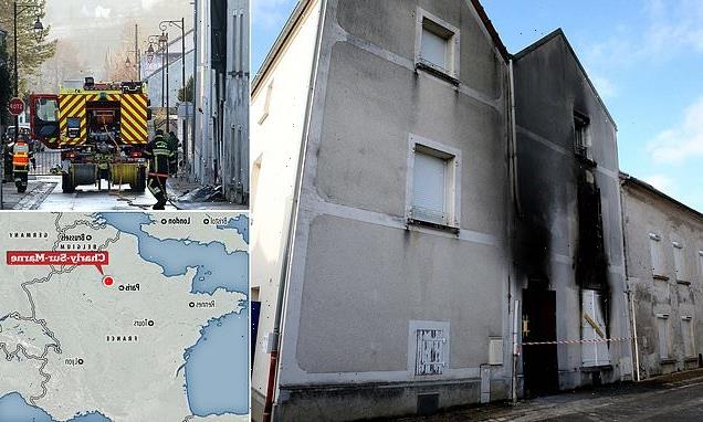 Pictured: Burnt out home of mother and seven children killed in fire