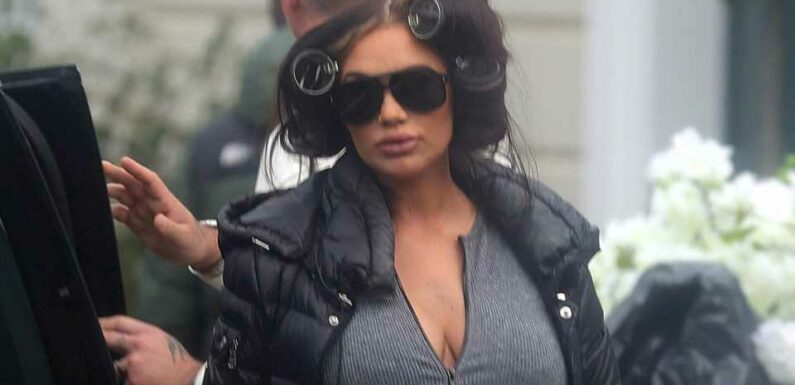 Pregnant Amy Childs shows off growing bump as she arrives at Towie baby shower for twins | The Sun