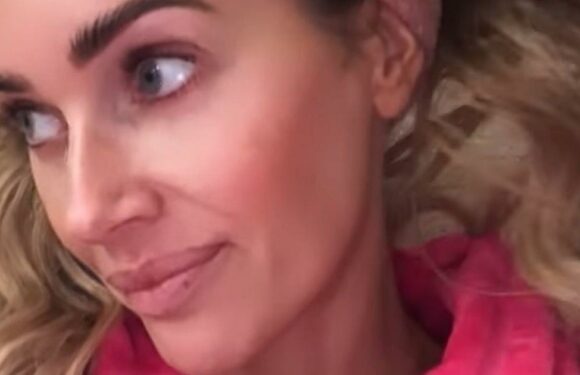 Pregnant Laura Anderson fights tears and says she’s ‘definitely not’ on good terms with ex Gary