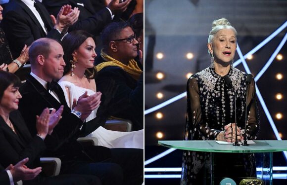 Prince William tears up as Helen Mirren pays tribute to the late Queen at the BAFTAs