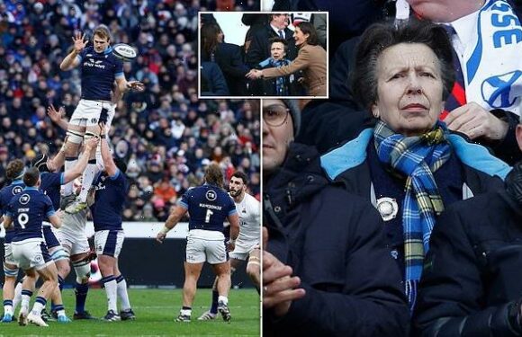 Princess Royal watches Scotland's 32-21 defeat at Six Nations match