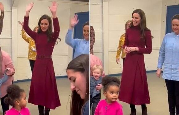 Princess of Wales joins in the Hokey Cokey on visit to Cornwall