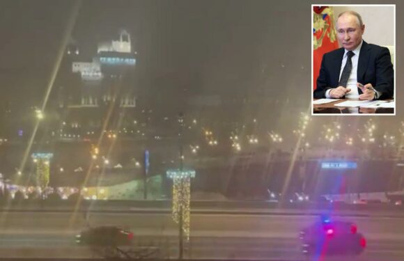 Putin's armoured motorcade heads to Kremlin in early hours ahead of major national address a year after Ukraine invaded | The Sun