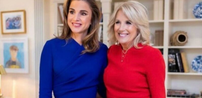 Queen Rania and Jill Biden turn heads in ‘very patriotic’ outfits