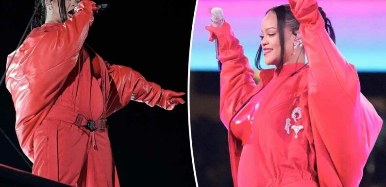Rihanna sparks pregnancy rumors during Super Bowl 2023 halftime show