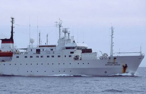 Russian 'spy ship targeting UK internet and power cables for sabotage' is INTERCEPTED while scouring North Sea | The Sun