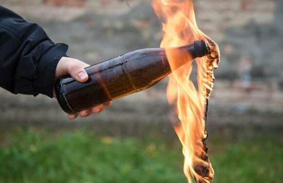 Scammers dupe victim into BOMBING his bank with Molotov cocktail