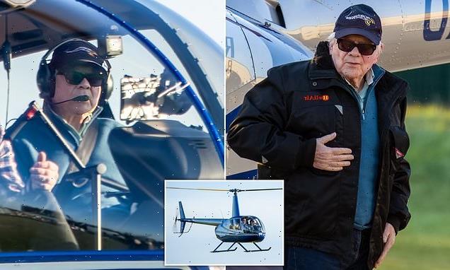 Sir David Jason, 83, takes to the skies in his Robinson R44 helicopter