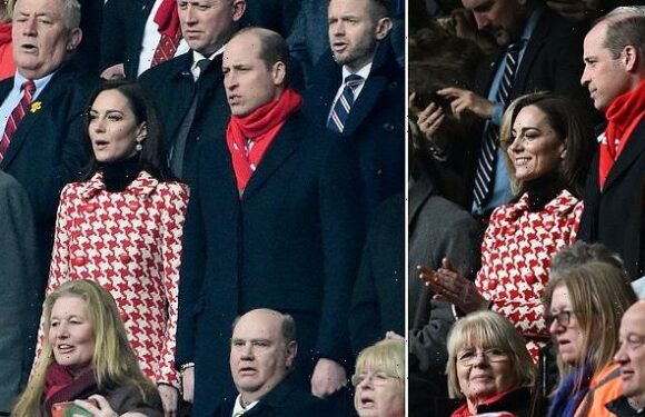 Six Nations: Prince William and Kate Middleton at Wales v England