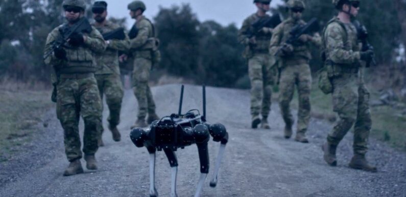 Soldiers filmed controlling robot dogs with their minds thanks to headset