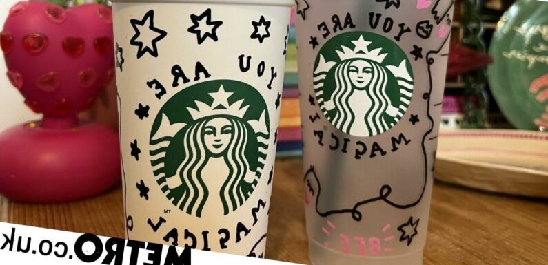 Starbucks is giving away Valentine's notes and bespoke reusable cups
