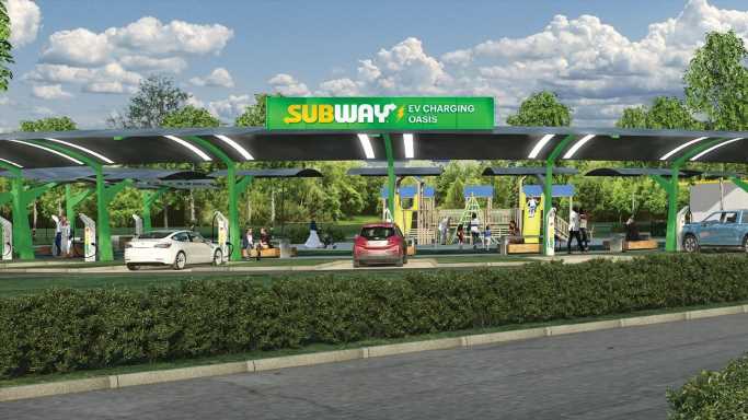 Subway plans electric car charging "oasis"