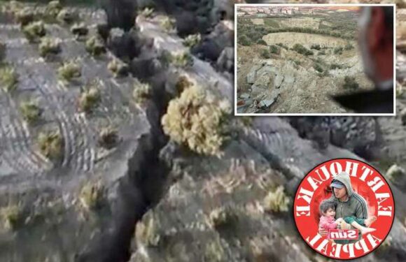 Terrifying footage shows huge chasm in earth's crust sparked by Turkey mega-quakes as death toll soars to nearly 24,000 | The Sun