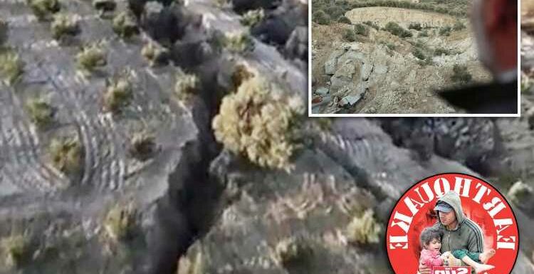 Terrifying footage shows huge chasm in earth's crust sparked by Turkey mega-quakes as death toll soars to nearly 24,000 | The Sun