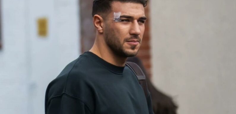 Tommy Fury seen with bandaged eye as he gets lunch with Molly-Mae and daughter Bambi after Jake Paul victory | The Sun