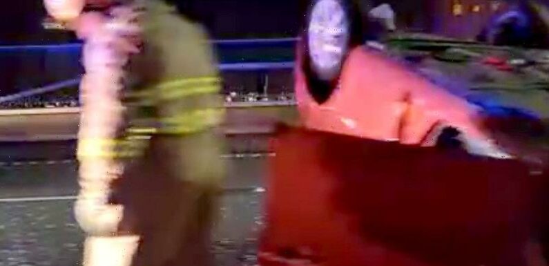 Trio flee after flipping stolen car on West Gate Freeway