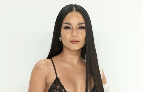 Vanessa Hudgens Celebrates Her Engagement in a Bridal Slip Dress