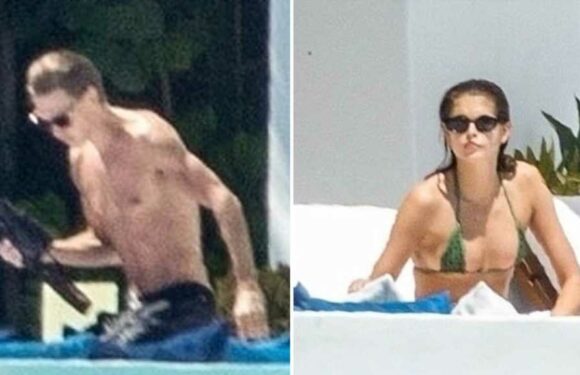 Austin Butler and Kaia Gerber Lounge Poolside During Mexican Vacation