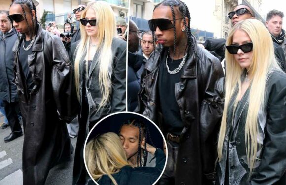 Avril Lavigne and Tyga match in leather looks after confirming relationship