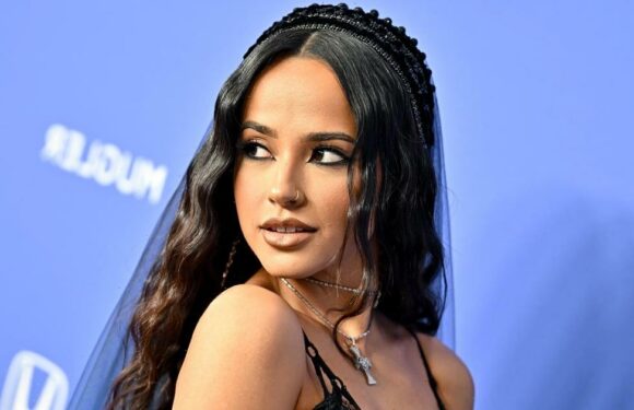 Becky G Serves Tim Burton Bride in a Black Wedding Dress on the Red Carpet