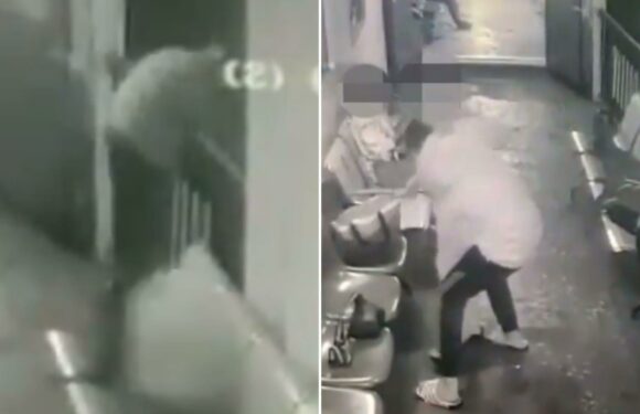 Chilling moment husband picks up wife and tosses her off side of a ferry as other passengers race to save her | The Sun