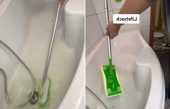 Cleaning fan shares how she gets her bath spotless without breaking her back… you’ll wonder why you’ve not thought of it | The Sun