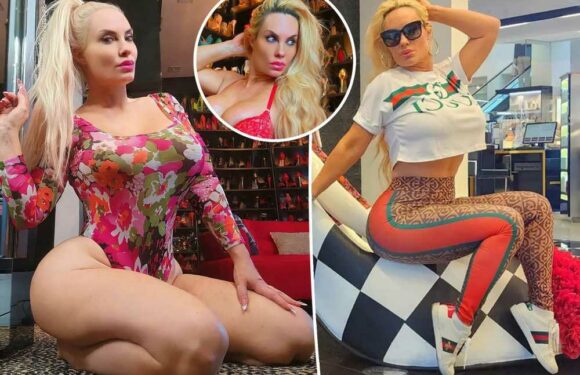 Coco Austin nearly busts out of red lace bra on ‘t—tty Tuesday’