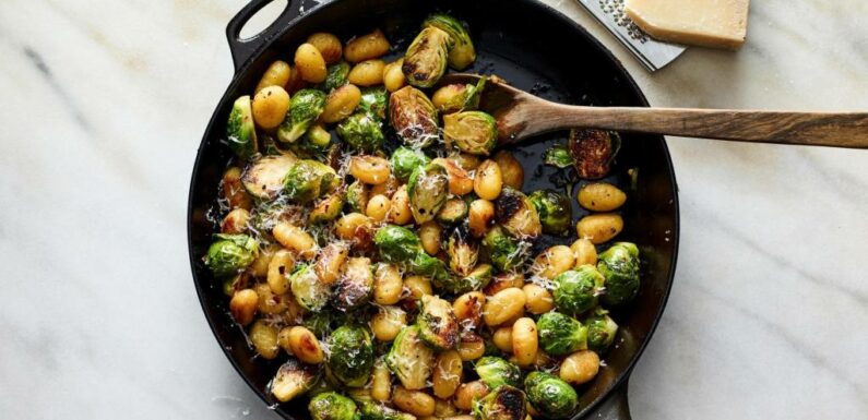 Crisp gnocchi with Brussels sprouts and brown butter recipe