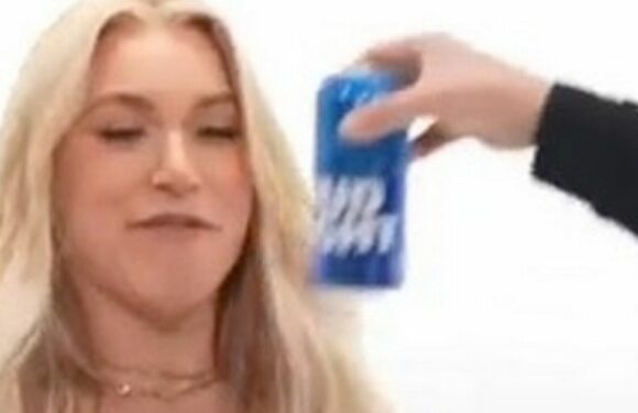 Elle Brooke gives bloke slurp of ‘very cold’ lager poured from cleavage