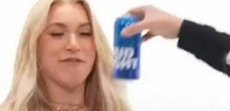 Elle Brooke gives bloke slurp of ‘very cold’ lager poured from cleavage