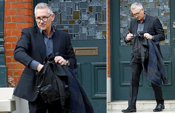 Gary Lineker leaves home ahead of his BBC return today