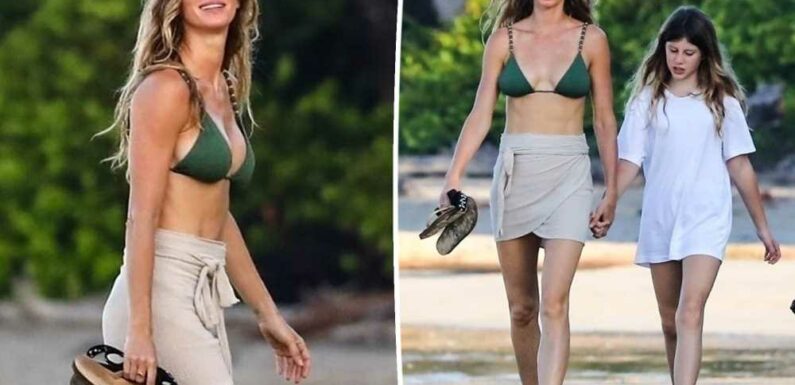 Gisele Bündchen goes on bikini-clad stroll with daughter in Costa Rica