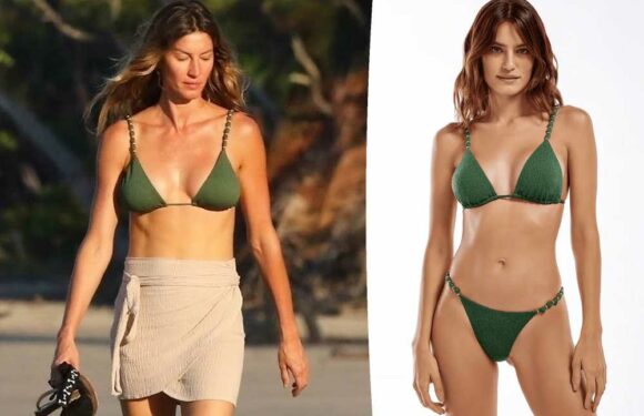 Gisele Bündchen’s gorgeous green beaded bikini is 50% off