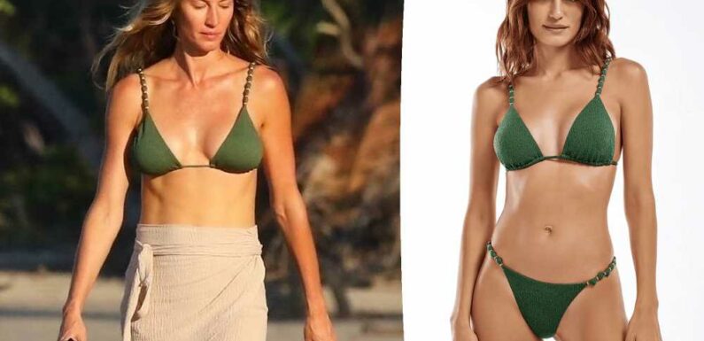 Gisele Bündchen’s gorgeous green beaded bikini is 50% off