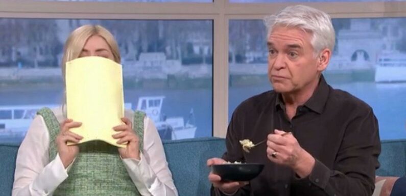 Holly Willoughby left squeamish as her ITV co-stars tuck into squirrel risotto