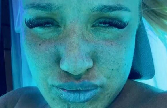I work in a sunbed shop so I'm always tanning… trolls point out my dry lips & say I’ll regret my addiction but I won't | The Sun