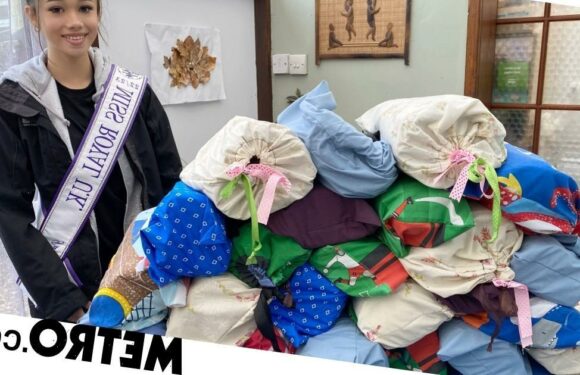 I'm 13 and make blankets for the homeless out of old crisp packets