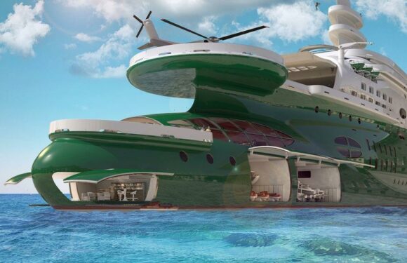 Inside the £1bn ‘Bond villain’ superyacht with spa, helicopters and a submarine